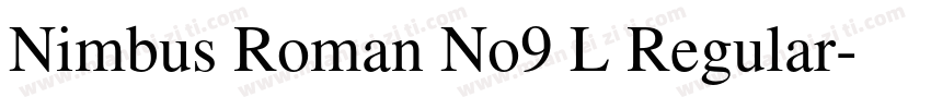 Nimbus Roman No9 L Regular字体转换